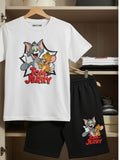 KIDS TOM AND JERRY PRINTED T-SHIRT AND SHORT SET