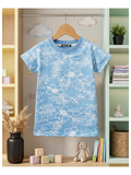 ALL OVER FLOWER  PRINTED  T-SHIRT