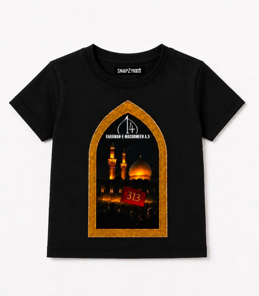 Karbala 313 Premium Kids T-Shirt Black